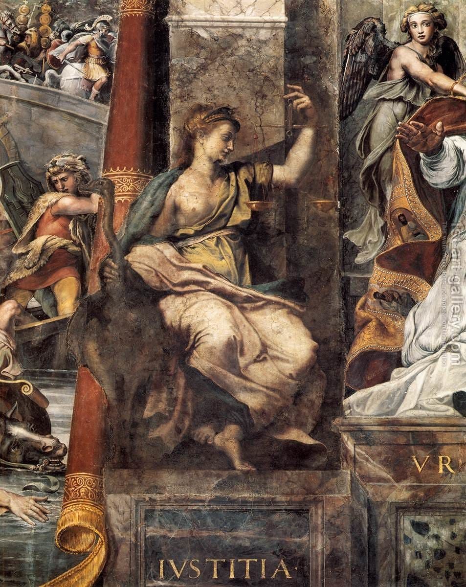 Raphael, Justitia (Justice), c. 1519–1524, Sala di Costantino (Hall of Constantine), Vatican Museums, Vatican City