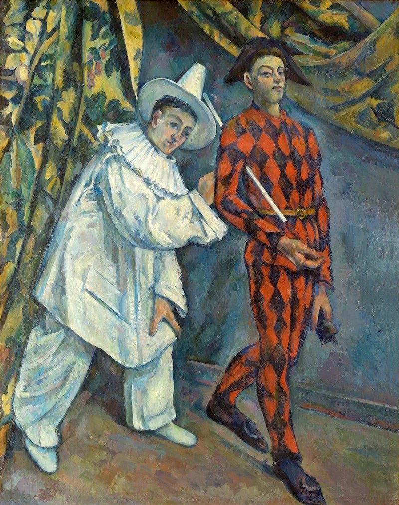Paul Cézanne, Pierrot and Harlequin , 1888