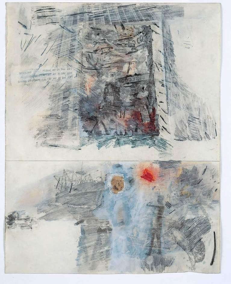 Robert Rauschenberg, Canto III: The Vestibule of Hell, The Opportunists, from the series Thirty-Four Illustrations for Dante’s Inferno, 1958