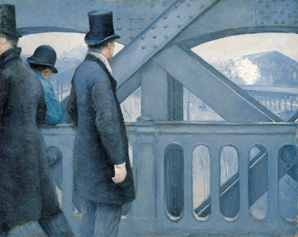 Gustave Caillebotte , On the Pont de l’Europe , 1876–77